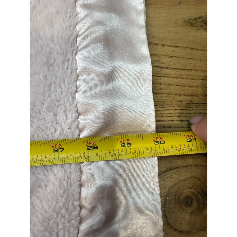 Little Giraffe Pink Baby Blanket Satin Edge 34
